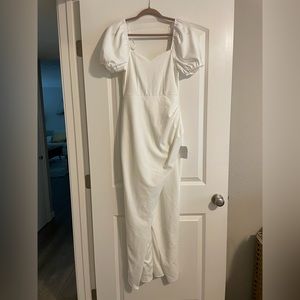 Lulus No Greater Love White Puff Sleeve Maxi Dress